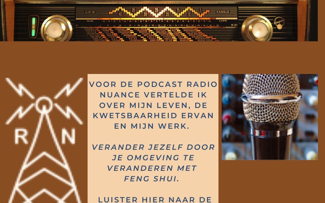 Te gast bij Radio Nuance voor een persoonlijke podcast over mijn leven en werk